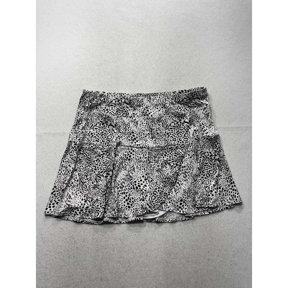 Emerald 18 Skort Womens XL White Animal Print Lined Stretch Golf Tennis